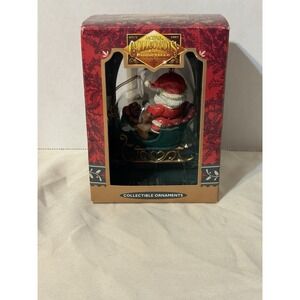 1992 Matrix Santa Sleigh Ornament Vintage Christmas Collectible NOS Boxed